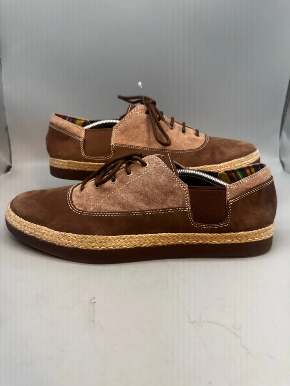 UGG Vibram Mens Boat Shoes, Brown, Leather/Canvas Uppers Size 13 || NWOB
